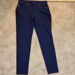 Michael Kors Navy Blue Jeggings with Gold Details